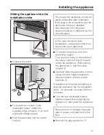 Предварительный просмотр 57 страницы Miele F 1801 SF Operating And Installation Manual