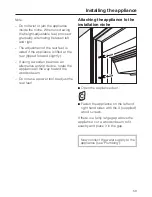 Preview for 59 page of Miele F 1801 SF Operating And Installation Manual