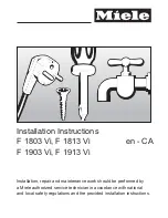 Miele F 1803 Vi Installation Instructions Manual preview