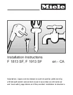 Miele F 1813 SF Installation Instructions Manual preview
