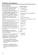 Preview for 26 page of Miele F 2411 SF Operating And Installation Instructions