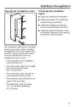 Preview for 27 page of Miele F 2411 SF Operating And Installation Instructions