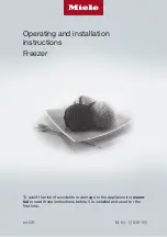 Preview for 1 page of Miele F 31202 Ui Operating And Installation Instructions