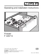 Miele F 4457 S Operating And Installation Manual preview