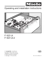 Miele F 623 Ui Operating And Installation Manual preview