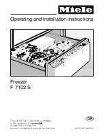 Miele F 7102 S Operating And Installation Manual preview