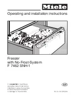 Miele F 7462 SNH-1 Operating And Installation Manual preview