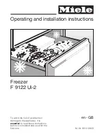 Miele F 9122 Ui-2 Operating Instructions Manual preview