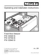 Miele FN 12540 S Operating And Installation Instructions preview