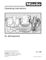 Preview for 1 page of Miele for dishwashers Operating Instructions Manual