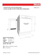 Предварительный просмотр 2 страницы Miele FUTURA Crystal G 5105 Product Dimensions