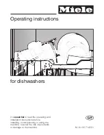 Preview for 1 page of Miele G 349 Plus Operating Instructions Manual