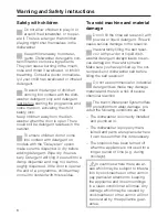 Preview for 8 page of Miele G 349 Plus Operating Instructions Manual