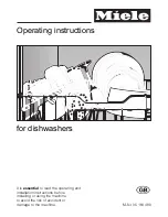 Preview for 1 page of Miele G 349 Operating Instructions Manual