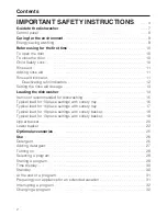 Preview for 2 page of Miele G 4220 Operating Instructions Manual