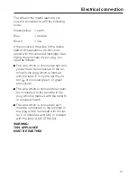 Preview for 21 page of Miele G 603 Installation Instructions Manual