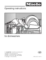 Предварительный просмотр 1 страницы Miele G 646 SC Operating Instructions Manual