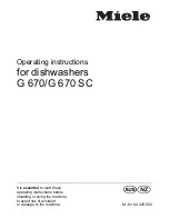 Предварительный просмотр 1 страницы Miele G 670 Operating Instructions Manual