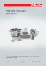 Предварительный просмотр 1 страницы Miele G 6910 Operating Instructions Manual