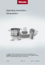 Предварительный просмотр 1 страницы Miele G 7110 Operating Instructions Manual