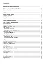 Preview for 2 page of Miele G 7200 Operating Instructions Manual