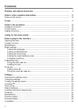 Preview for 2 page of Miele G 7460 Operating Instructions Manual