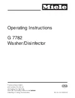 Miele G 7782 Operating Instructions Manual preview