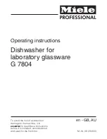 Miele G 7804 Operating Instructions Manual preview