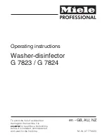 Miele G 7823 Operating Instructions Manual preview