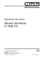 Miele G 7836 CD Operating Instructions Manual предпросмотр