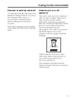 Preview for 15 page of Miele G 7881 Installation And Operating Instructions Manual