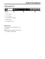 Preview for 5 page of Miele G 803 Operating Instructions Manual