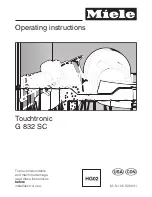 Предварительный просмотр 1 страницы Miele G 832 SC Operating Instructions Manual