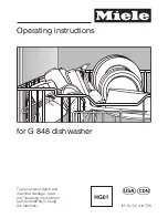 Miele G 848 Operating Instructions Manual preview