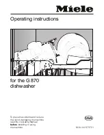 Miele G 870 Operating Instructions Manual preview