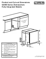 Miele G2000 Series Dimension Manual preview