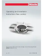 Miele Gas cooktop Operating And Installation Instructions preview