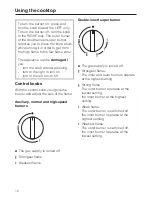 Preview for 12 page of Miele Gas cooktop Operating And Installation Instructions