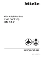 Preview for 1 page of Miele GAS KM 81-2 Operating Instructions Manual