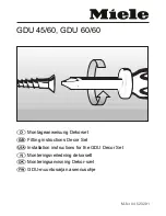 Miele GDU 45 Fitting Instructions Manual предпросмотр