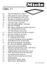 Preview for 1 page of Miele GOURMET HBBL 71 Manual