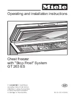 Miele GT 263 ES Operating And Installation Instructions preview