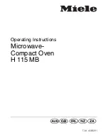 Miele H 115 MB Operating Instructions Manual preview