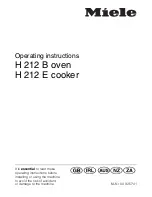 Miele H 212 B Operating Instructions Manual preview