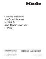 Miele H 215 B Operating Instructions Manual preview