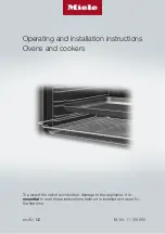 Preview for 1 page of Miele H 2265-1 B Operating And Installation Instructions