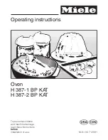 Предварительный просмотр 1 страницы Miele H 387-1 BP KAT Operating Instructions Manual