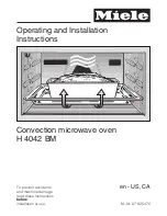 Предварительный просмотр 1 страницы Miele H 4042 BM Operating And Installation Instructions