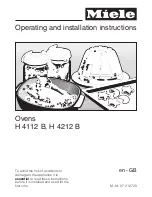 Предварительный просмотр 1 страницы Miele H 4112 B Operating And Installation Manual