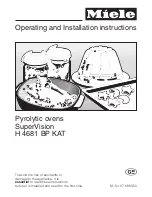 Miele H 4681 Operating And Installation Instructions preview